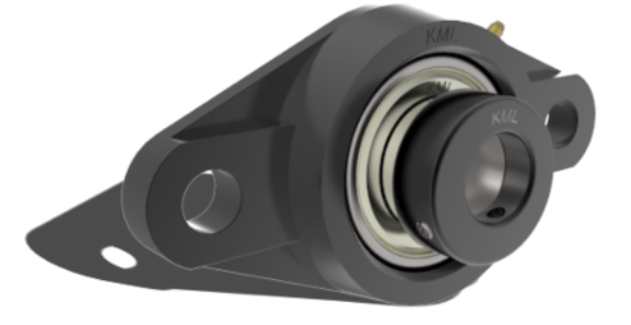 KML Standard 2 Bolt Flange  Bearing, 3/4" Locking Collar, Standard Race SAFT20412