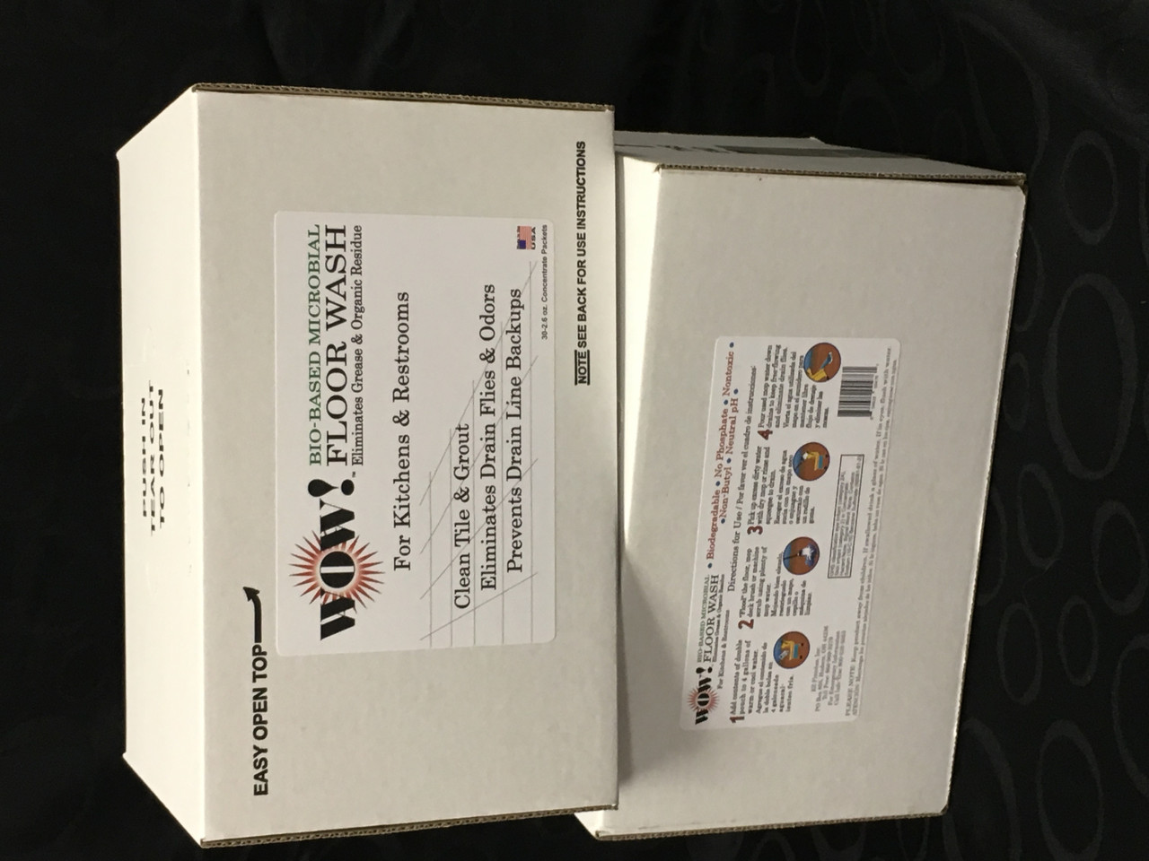 WOW! Bio-Based Microbial Floor Wash (2.6 Oz Dual Packet Dispenser Ctn) FREE SAMPLE