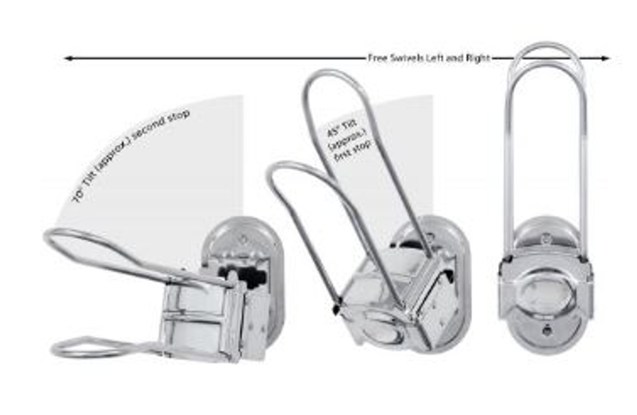 Stainless Steel Tilt Hose Rack, Large