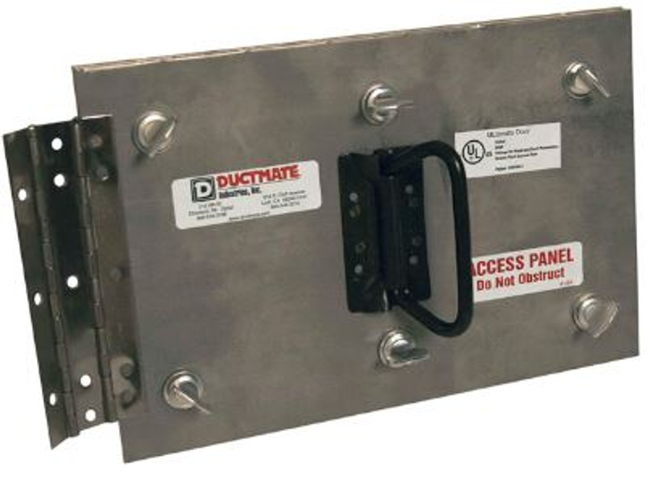 14x10 Ultimate II, Weld on style, Black Iron Access Door - Hinged w/ Install Kit and Outer Plate