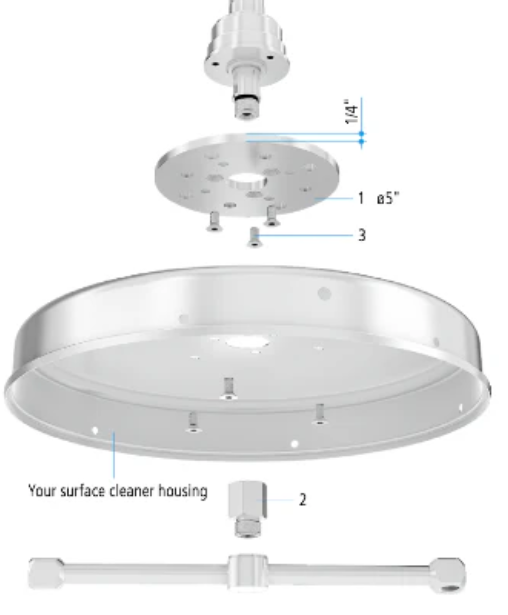 55.915 Mosmatic – Surface Cleaner Upgrade/Conversion Kit (FL-Z 18")