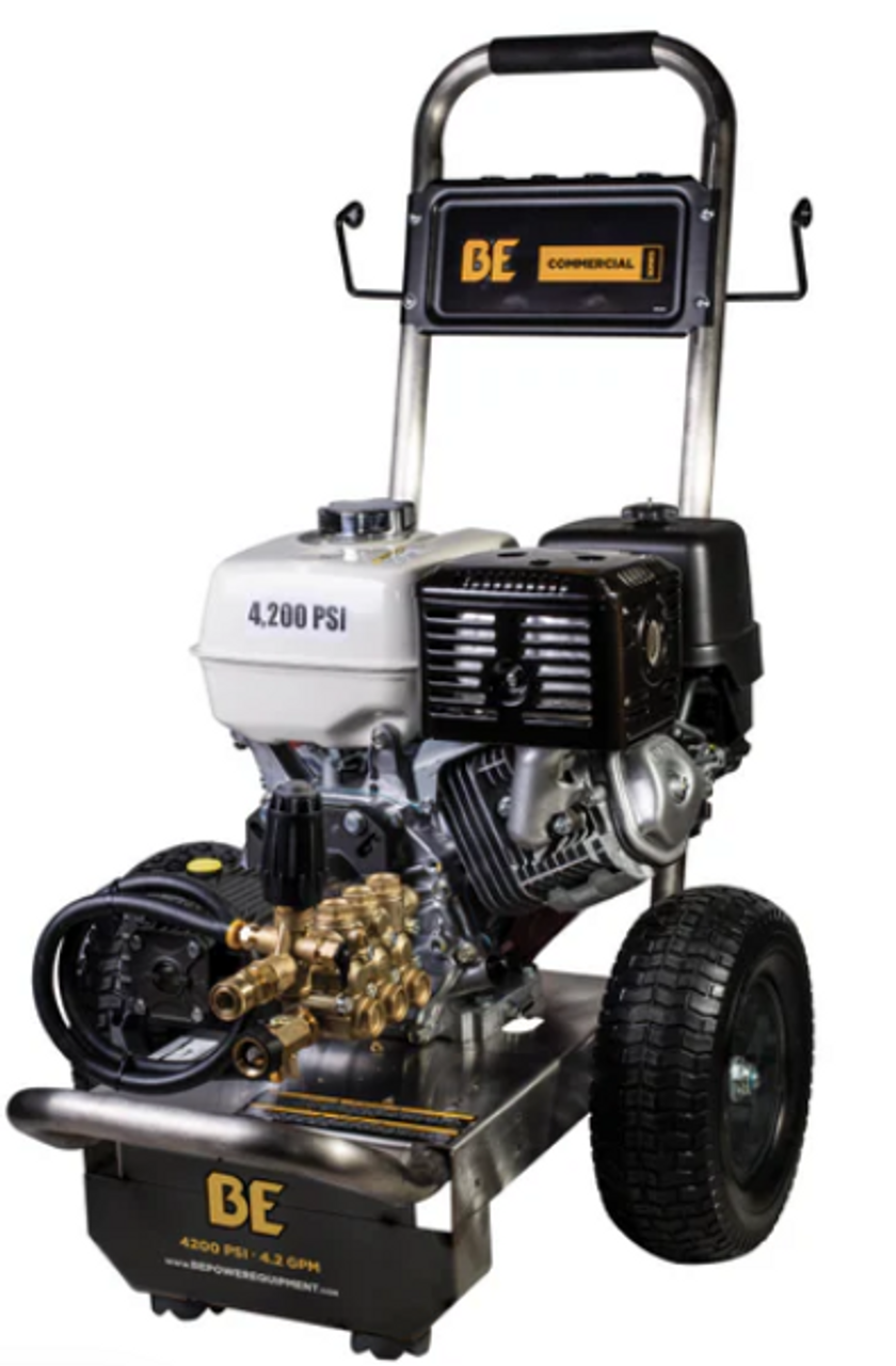 BE Pressure Washer - 4,200 PSI, 4.2 GPM, Cold Water, Honda GX390, GP Pump, Gas, Pressure Washer