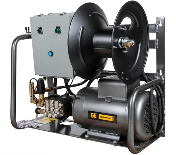 BE Pressure Washer - 3,000 PSI, 4.0 GPM, 7.5 HP, 7.5 HP - 3 Phase Baldor Motor, GP Triplex Pump T9211, Electric