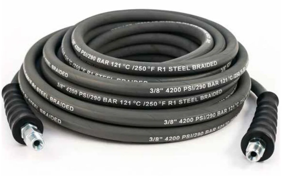 Legacy Hose, Grey, 3/8" X 75', 1 Wire, Up to 4200PSI (SW/SW)
