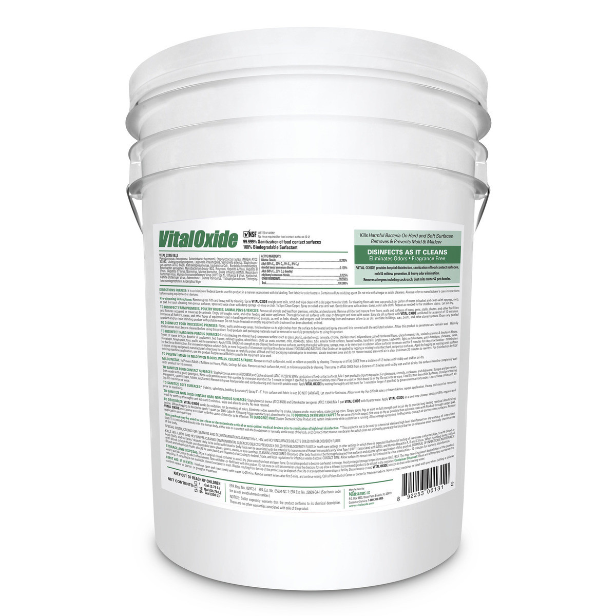 Vital Oxide Disinfectant Spray, 5 Gallon Pail