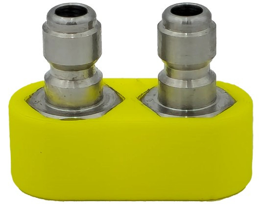 GLADIATOR YELLOW DUAL COUPLER  W/ PLUGS
