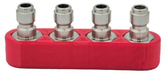 GLADIATOR RED QUAD COUPLER W/ SS PLUGS
