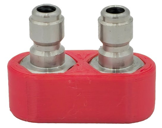 GLADIATOR RED DUAL COUPLER  W/ PLUGS