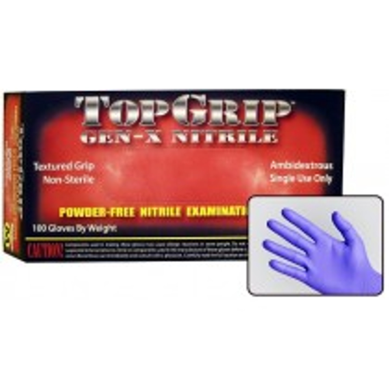 TopGrip GenX Powder Free Nitrile FREE SHIPPING!! Case of 1000 (S, M, L, XL)