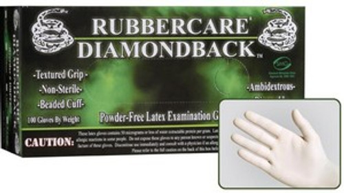 Diamondback Heavy Duty Powder Free Latex Exam Gloves, 8mil **FREE SHIPPING**  Case of 1000 Gloves (S, M, L, XL)