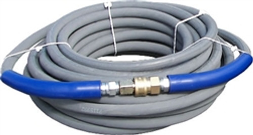 6000 PSI - 3/8" R2 - 200' Grey Quality Pressure Hose With Quick Connects