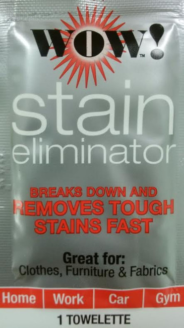 WOW! Stain Eliminator Individually Packaged Towelette, (50 Case)