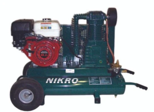 NIKRO - 9 H.P. Honda 2 Stage, 175 PSI Portable Gasoline Compressor 