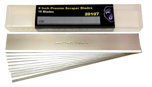 Heavy-Duty 8" Scraper Blade 0.036" thick -- Case of 500