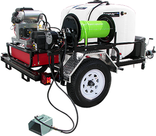 TRHDCJ/VB8035HG, Gas Engine V-Belt Drive Trailer Models (w/o Hose),  8.0 GPM, 3500 PSI,  GX630 Honda, GP Pump