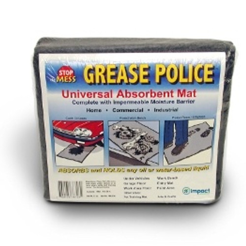 Grease Police Universal Absorbent Poly-Backed Mat (Case of 6)