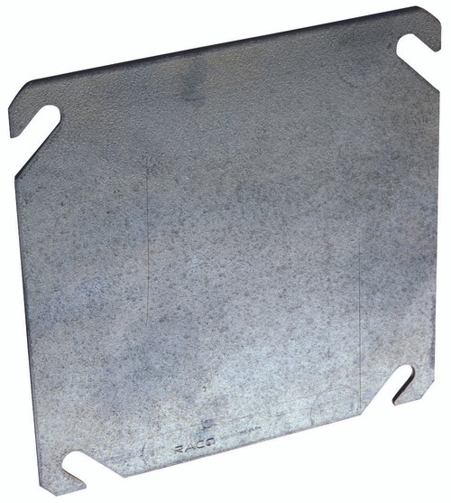 050169007525 - 4" Steel 4 Square Blank Box Cover (SQBXCVFLBL)