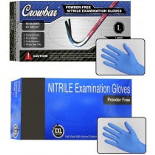 Crowbar Heavy Duty 10 Mil Extended Cuff Nitrile Exam Gloves  (XXL) **FREE SHIPPING** Case of 500 Gloves