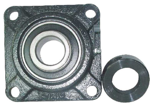 BEARING 4 HOLE CAST FLANGE 1" - Standard 4 Bolt Flange - Locking Collar