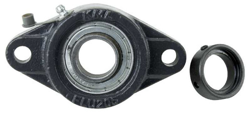 BEARING 2 HOLE CAST FLANGE 7/8" - Standard 2 Bolt Flange, Locking Collar