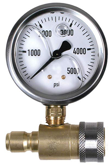 ATG004 - PRESSURE TEST GAUGE (5000 PSI @ 12GPM) with 1/2" QC's