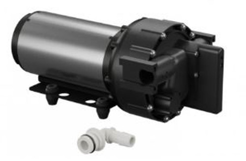 Lafferty 710532 - Aquatec 110V Pump, 3.5GPM, Oil Duty, Nylon/Geolast, 90° Hose Barbs 1/2"