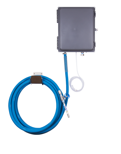 FOAMiT - WALL MOUNTED FOAM UNIT-CONCENTRATE-SANTO-2 PRODUCT INJECTOR w/ 75 Ft. Blue Hose