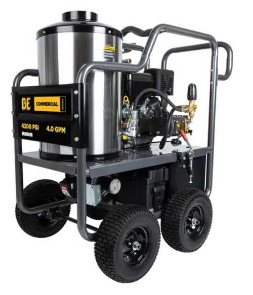 BE - 4,200 PSI - 4.0 GPM Hot Water Pressure Washer with Vanguard 400 Engine and AR Triplex Pump