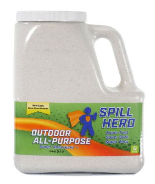 Spill Hero Outdoor Absorbent, 5.4 Quart Bottle (Case of 6)