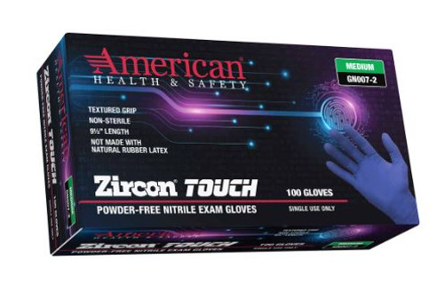 AHS ZIRCON Touch XXL - Cobalt Blue, Nitrile Gloves  3.5mil, Powder Free (Case of 900) ** FREE SHIPPING **