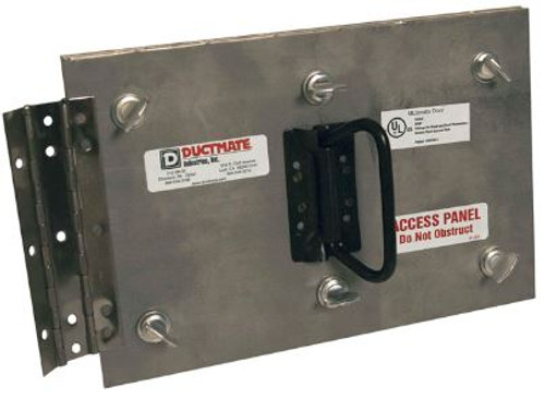 14x10 Ultimate II, Weld on style, Black Iron Access Door - Hinged w/ Install Kit and Outer Plate