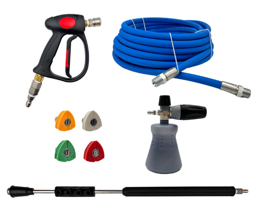 AR Blue Clean Pro, RCA3-PRO, Pressure washer, Rolling & Wall Mount Cart, and accessories Kit