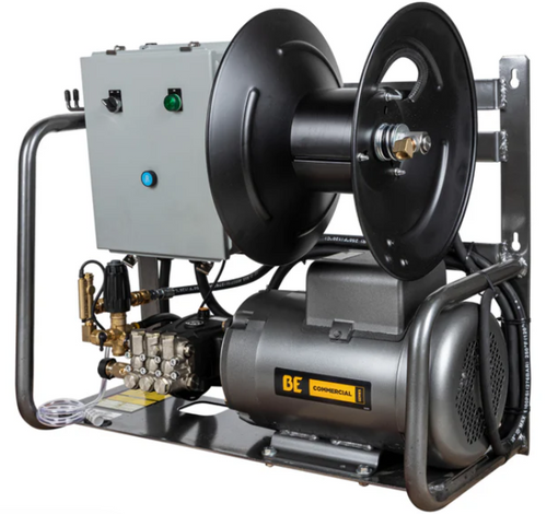 BE Pressure Washer - 3,000 PSI, 4.0 GPM, 7.5 HP,  - 3 Phase Baldor Motor, GP Triplex Pump T9211, Electric