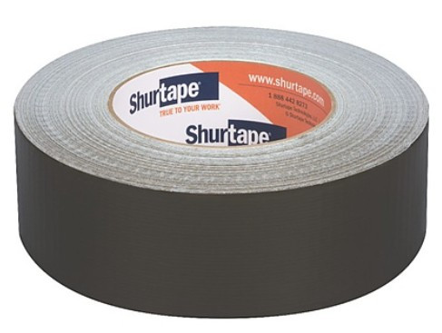 SHURTAPE PC618 Performance Grade Co-Extruded Cloth Duct Tape (48mm x 55M x 10mil) - BLACK (Case of 24)