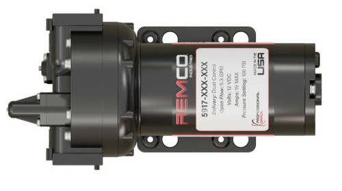 REMCO DIAPHRAGM SOFTWASH PUMP, 5.3 GPM, 100 PSI, 12V
