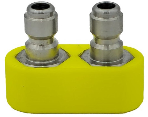 GLADIATOR YELLOW DUAL COUPLER  W/ PLUGS