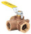 BALL VALVE 3-WAY 1/2" FPT, 400 WOG