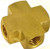 BRASS CROSS 1/2" FPT (BAR STOCK)