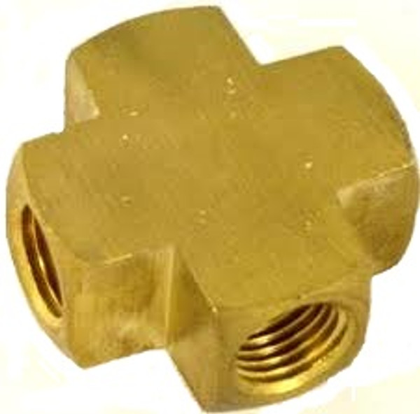 BRASS CROSS 1/4" FPT