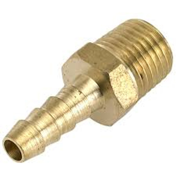 BRASS HOSE BARB 1/4 HOSE X 1/8 MPT