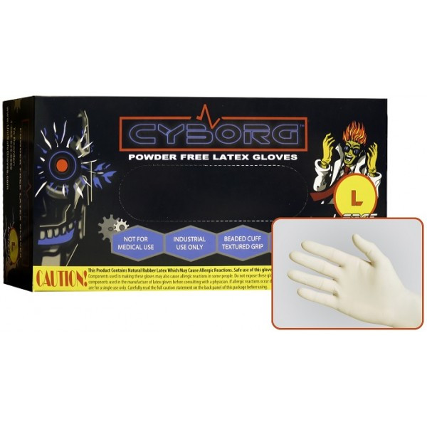 Cyborg Powder Free Industrial Grade Latex Gloves 5.5mil **FREE SHIPPING** 1000 Gloves per case (S, M, L, XL)