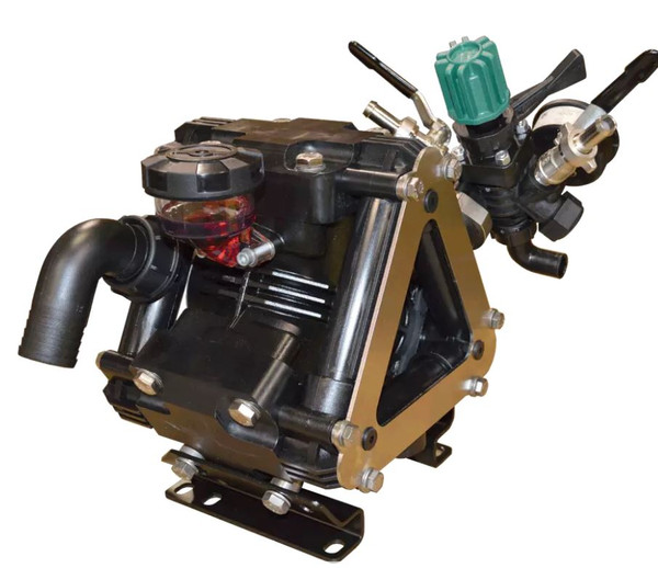 ZETA-40P/GR - UDOR Diaphragm Pump w/ Gearbox, 10.5GPM@300PSI, 3/4" Hollow Shaft