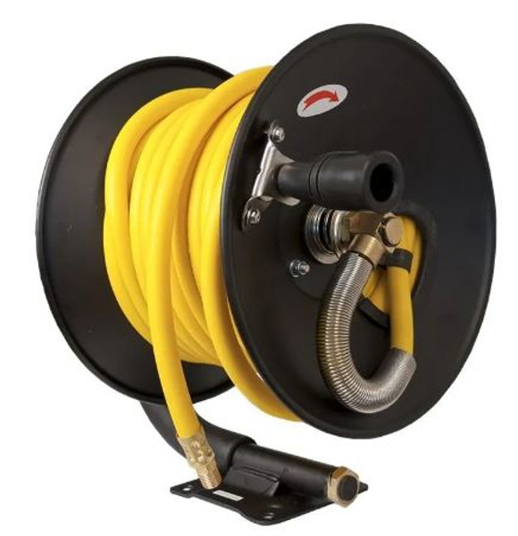 BE -  50ft Hand Crank Hose Reel 3/8" Hose, 1/4" Ends, Xstream, Hi-Flex