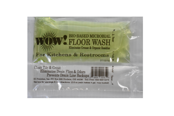 WOW! Bio-Based Microbial Floor Wash (2.6 Oz Dual Packet Dispenser Ctn) (120 Case)