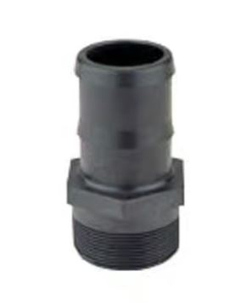 HB-050x038, Poly Hose Barb, 1/2" Pipe x 3/8" Barb