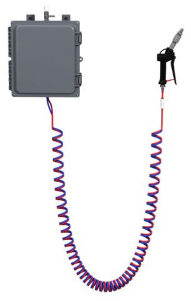 FOAMit CFS-TL, Twin-Line Central Foam System - 25 Coiled Discharge w/ SS Ext. Wand