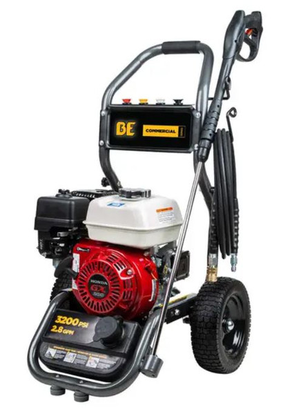 BE - 3,200 PSI - 2.8 GPM Gas Pressure Washer with Honda GX200 Engine and AR Triplex Pump