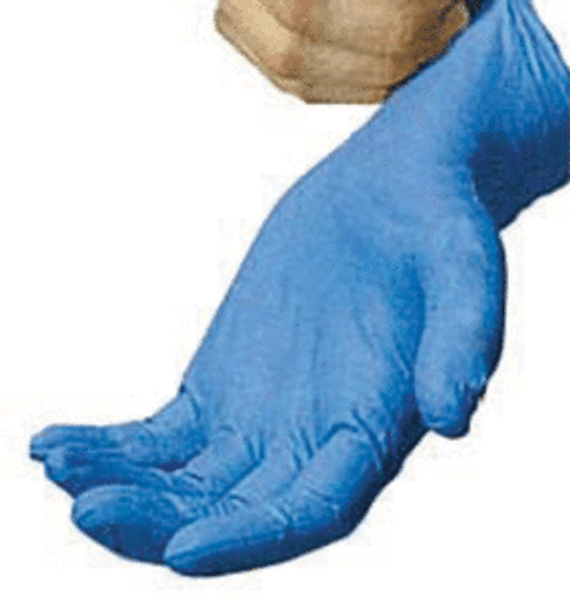 Powdered GLOVE Blue ,NITRILE DISPOSABLE Large  Box 100 ct