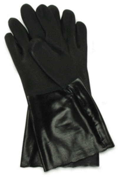 Industrial Duty Work Glove, Cotton Lined, Black PVC (8.704-669.0)