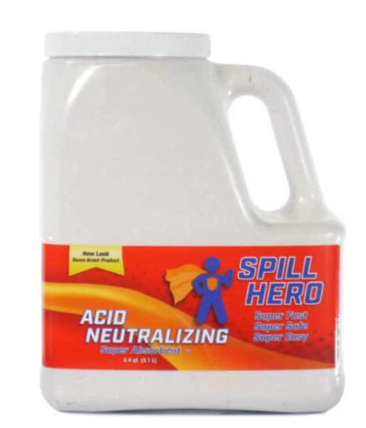 Spill Hero Acid Neutralizing Absorbent, 5.4 Qt. Bottle (Case of 2)